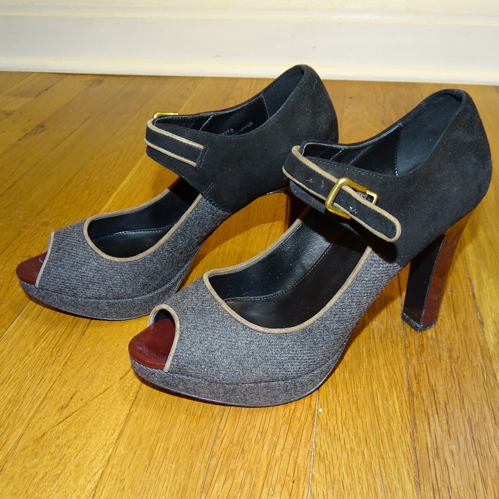 J Crew Flannery Platform open toe heels shoes